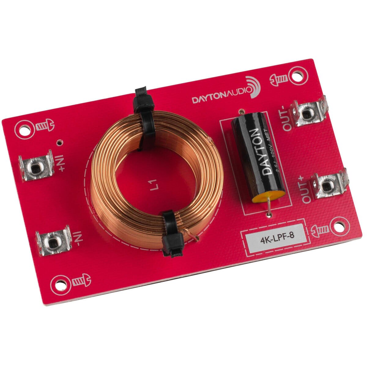 Dayton Audio 4kLPF8 Low Pass Speaker Crossover 4,000 Hz 12 dB/Octave